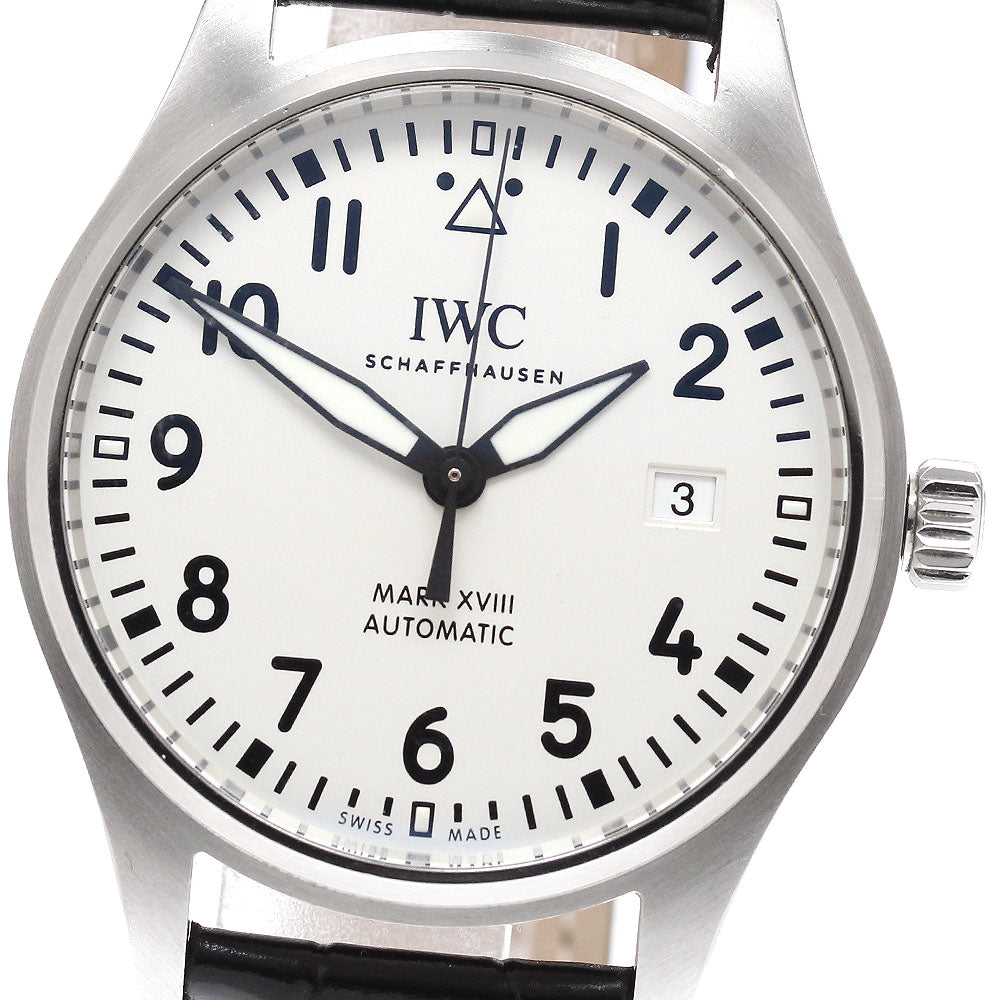 IWC SCHAFFHAUSEN Pilot watch mark XVIII IW327002 Date Silver Dial Automatic Men's Watch_935436