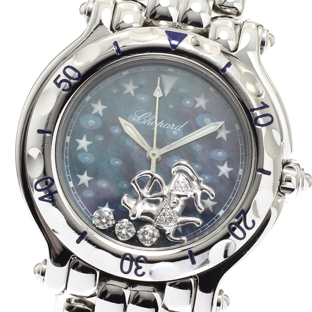 Chopard Happy Sports Zodiac Sagittarius 27/8440 Date diamond Blue shell Dial Quartz Ladies Watch_935459