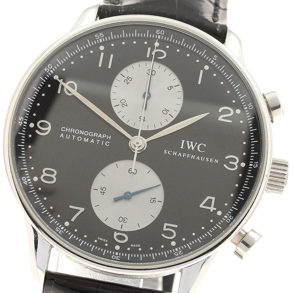 IWC SCHAFFHAUSEN Portugese IW371404 Chronograph Black / Silver Dial Automatic Men's Watch_935471