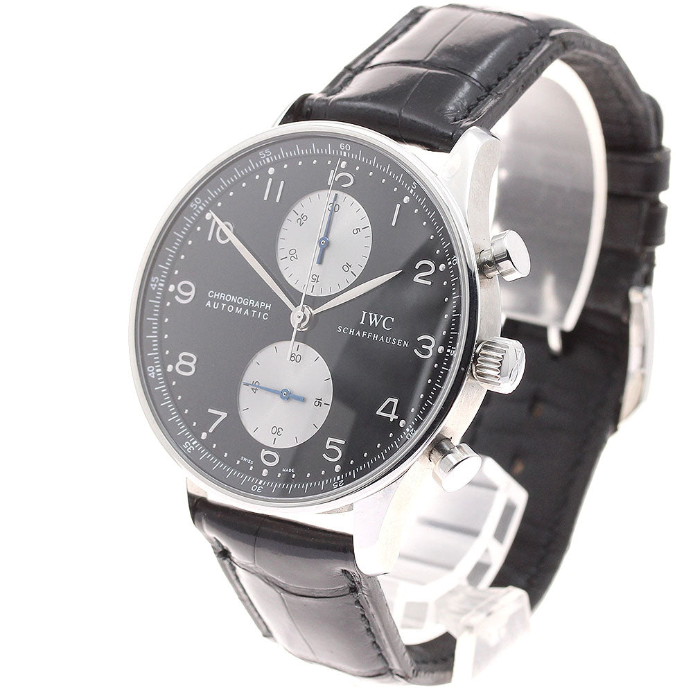 IWC SCHAFFHAUSEN Portugese IW371404 Chronograph Black / Silver Dial Automatic Men's Watch_935471