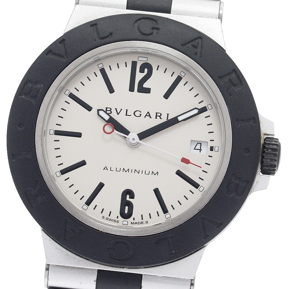 BVLGARI aluminum BB40AT Date white Dial Automatic Men's Watch_935479