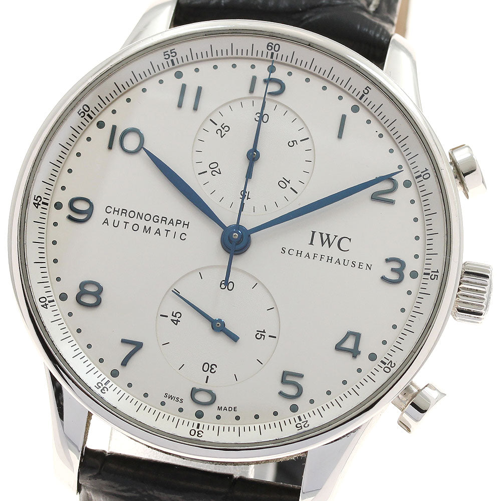 IWC SCHAFFHAUSEN Portugese IW371417 Chronograph Silver Dial Automatic Men's Watch_935507