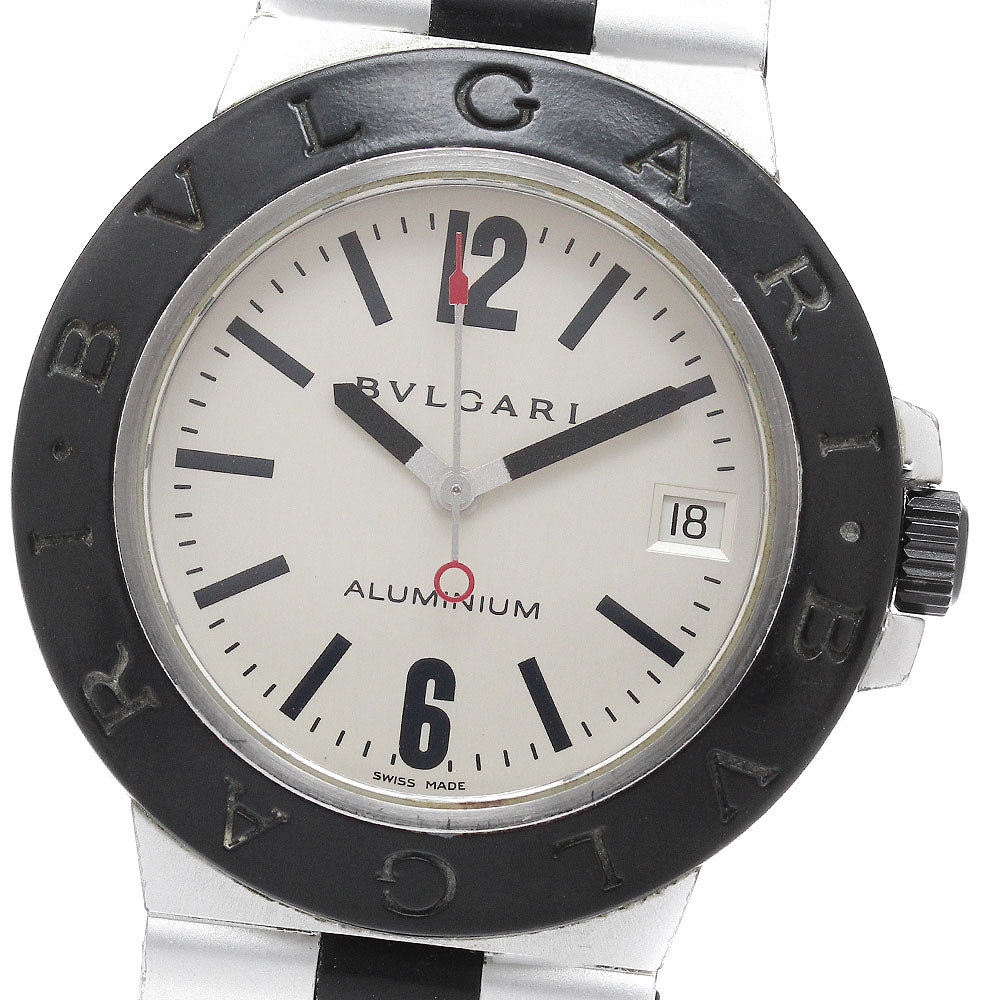 BVLGARI aluminum AL38A Date Silver Dial Automatic Men's Watch_935524