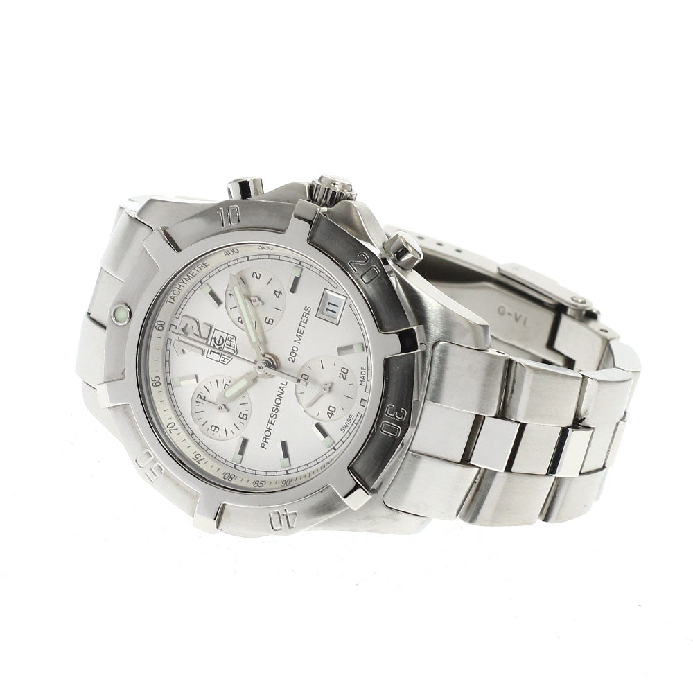 TAG HEUER Exclusive CN1111 Date Chronograph Silver Dial Quartz Men's_935542