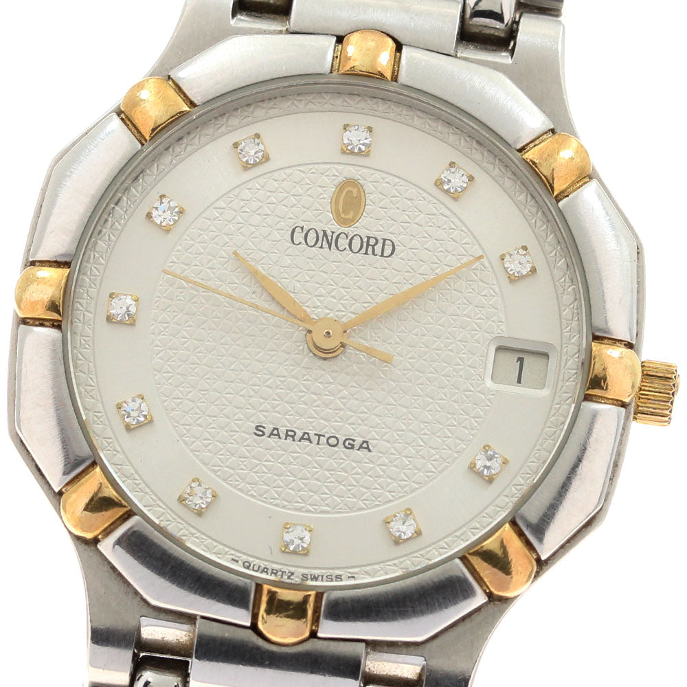 Concord Saratoga 15.14.247/G 11P diamond beige Dial Quartz Men's Watch_935543
