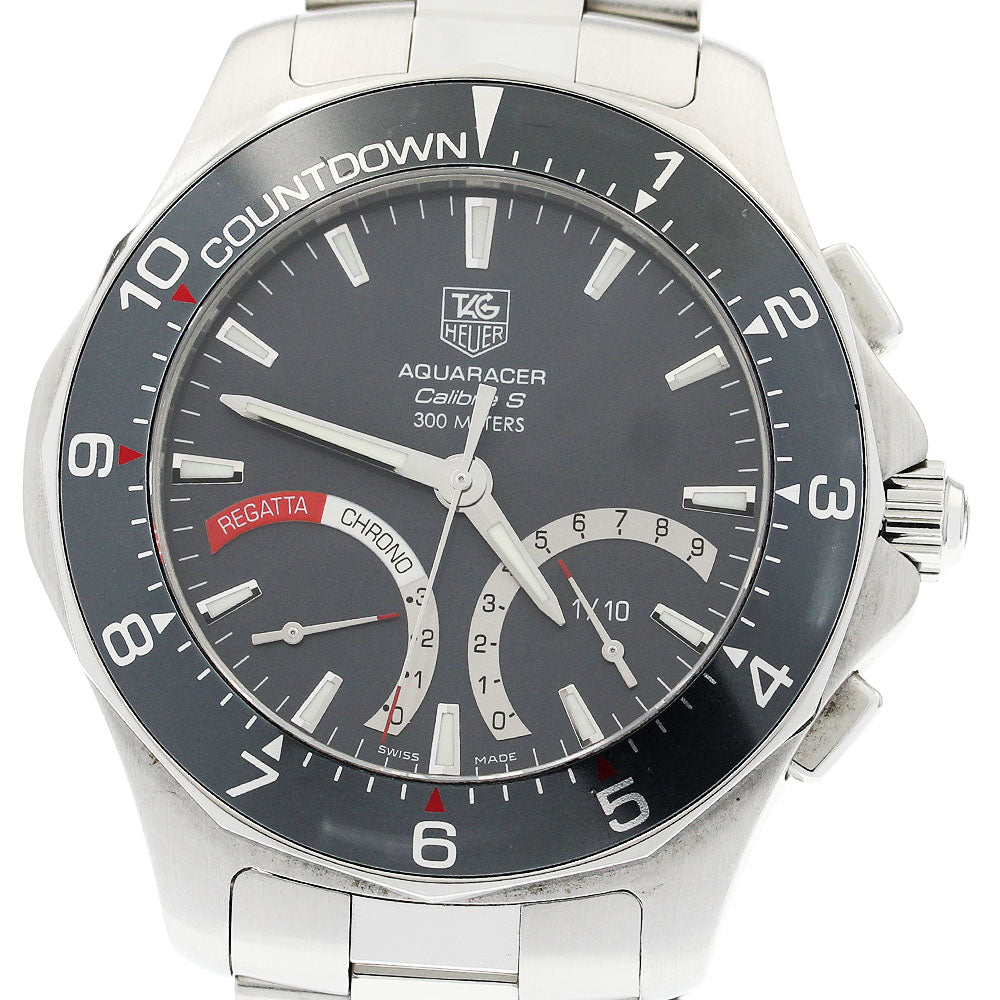TAG HEUER Aquaracer Regatta Caliber S CAF7111 Gray Dial Quartz Men's _935548