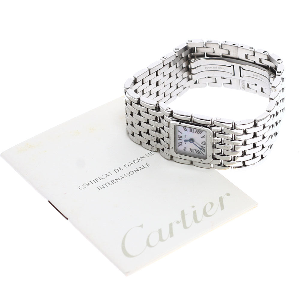 CARTIER PANTHERE Ribbon W61001T9 Shell dial White shell Dial Quartz Ladies Watch_935559