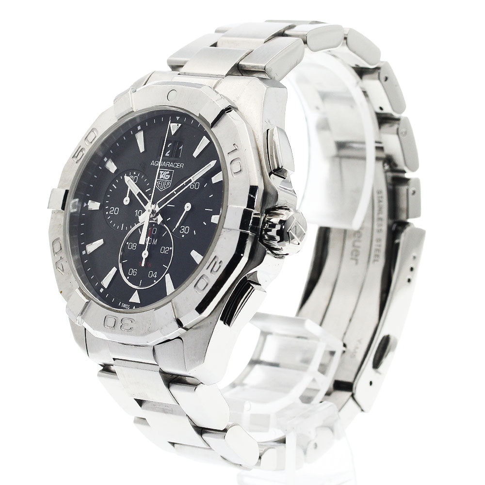 TAG HEUER Aqua racer CAY1110-0 Chronograph black Dial Quartz Men's Watch_935561