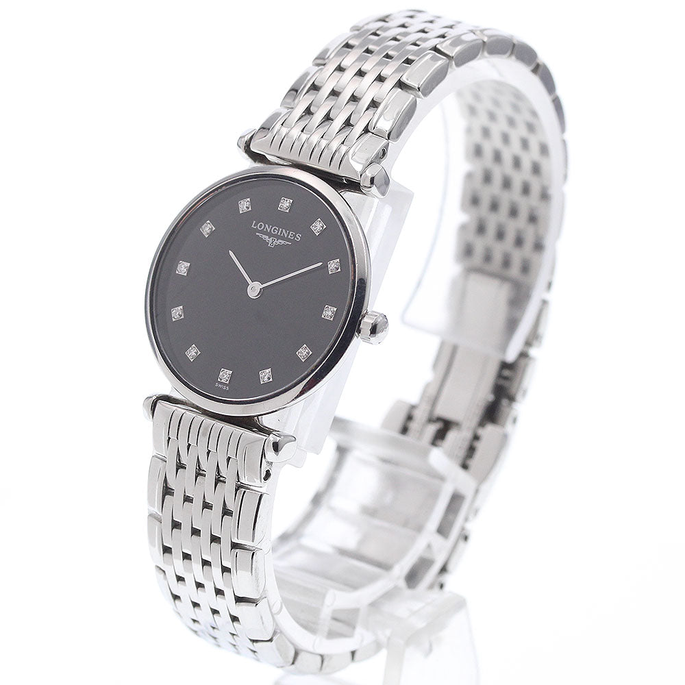 LONGINES Grand classic L4.209.4 12P diamond black Dial Quartz Ladies_935573