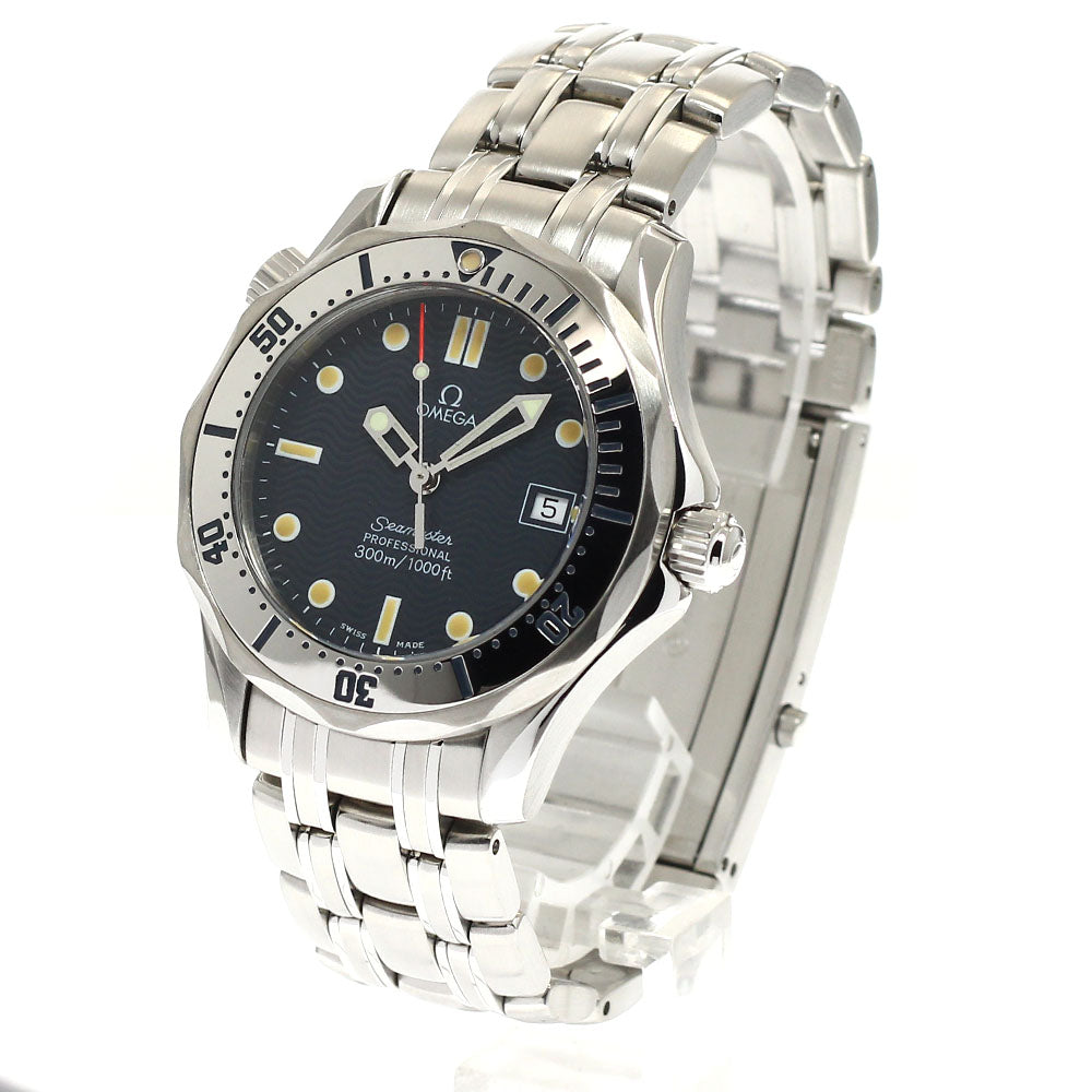 OMEGA Seamaster300 2562.80 Date Navy Dial Quartz Boy's Watch_935597