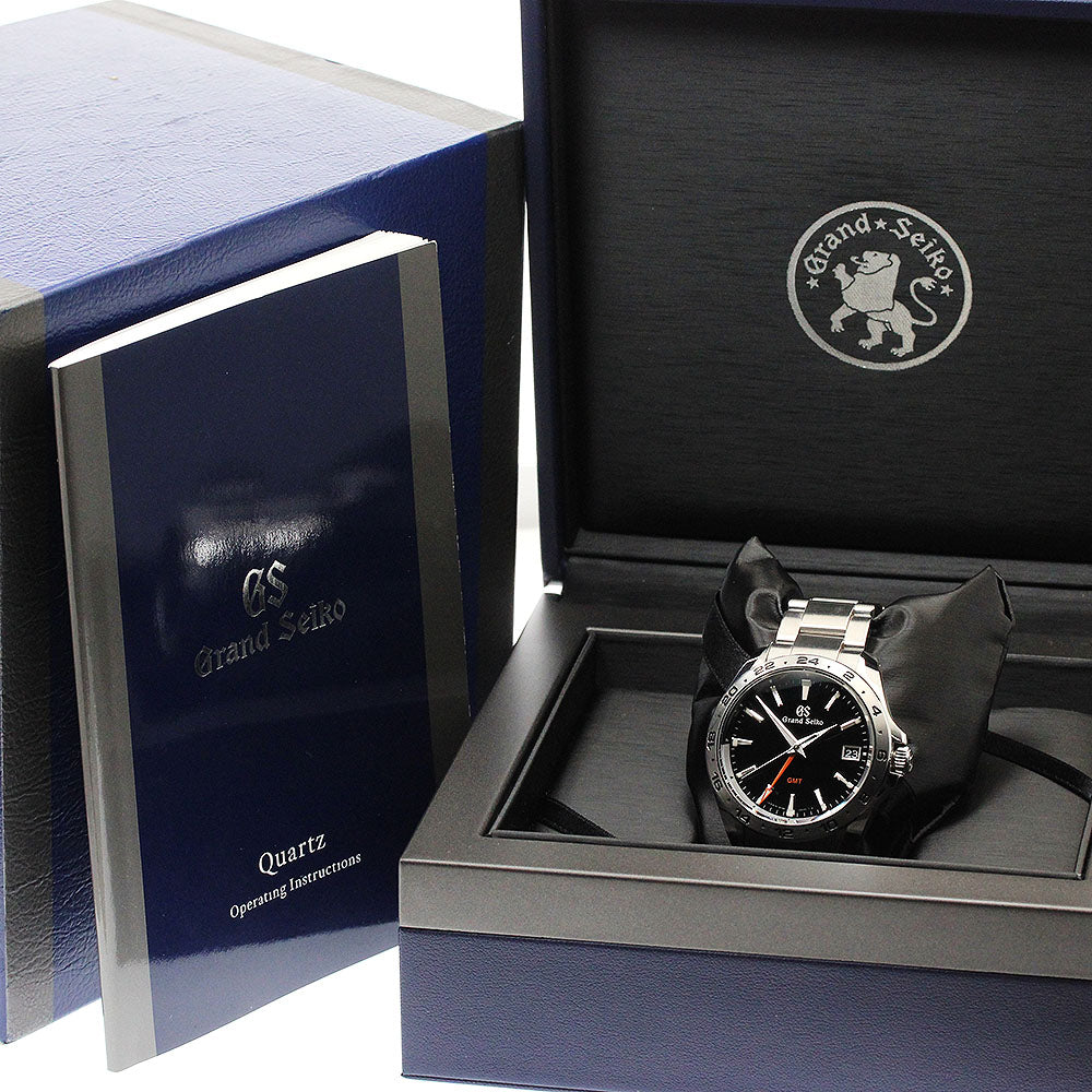 SEIKO Grand Seiko SBGN003/9F86-0AB0 GMT black Dial Quartz Men's Watch_935678