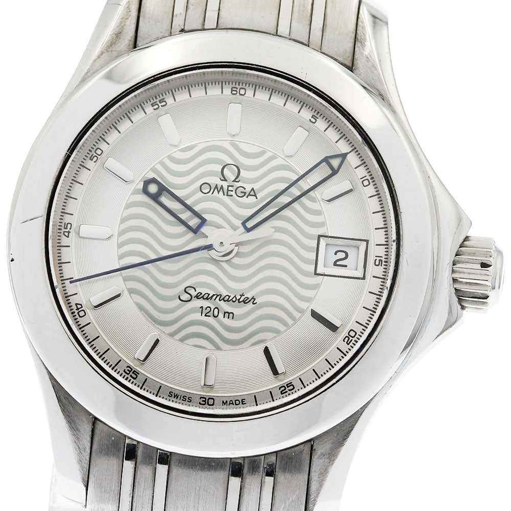 OMEGA Seamaster120 2581.31 Date Silver Dial Quartz Ladies Watch_935686