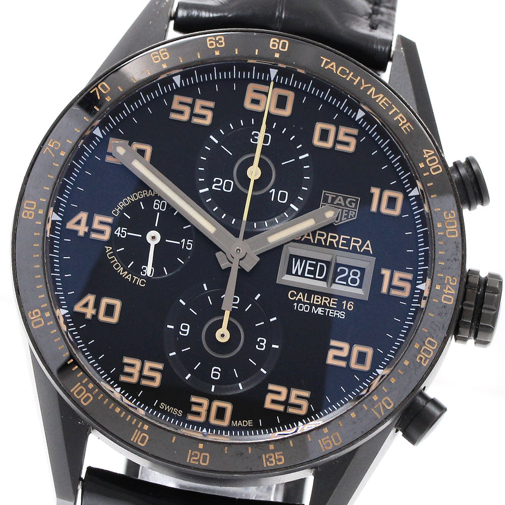 TAG HEUER Carrera Caliber 16 CV2A84 Chronograph day date black Dial Automatic Men's Watch_935693