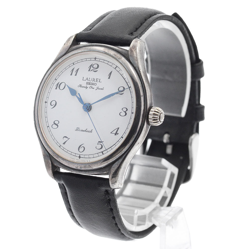 SEIKO Laurel 4S24-0040 SV925 Enamel Dial Vintage Hand Winding Men's_935715