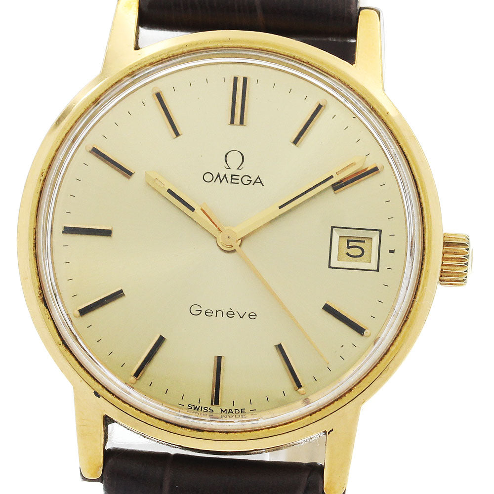 OMEGA Geneve 136.0099 Date Cal.1030 gold Dial Hand Winding Men's Watch_935734