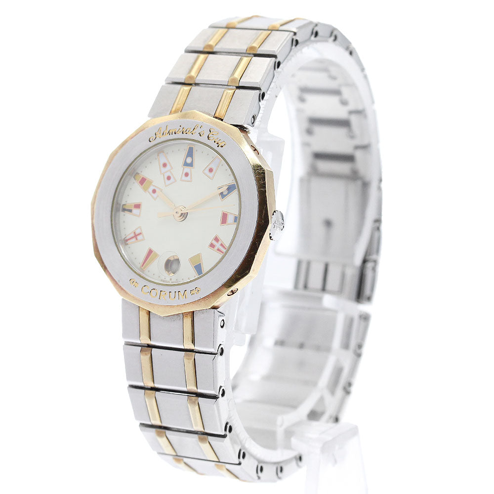 CORUM Admirals cup 39.610.21V52B K18YG 2 tone beige Dial Quartz Ladies_935763