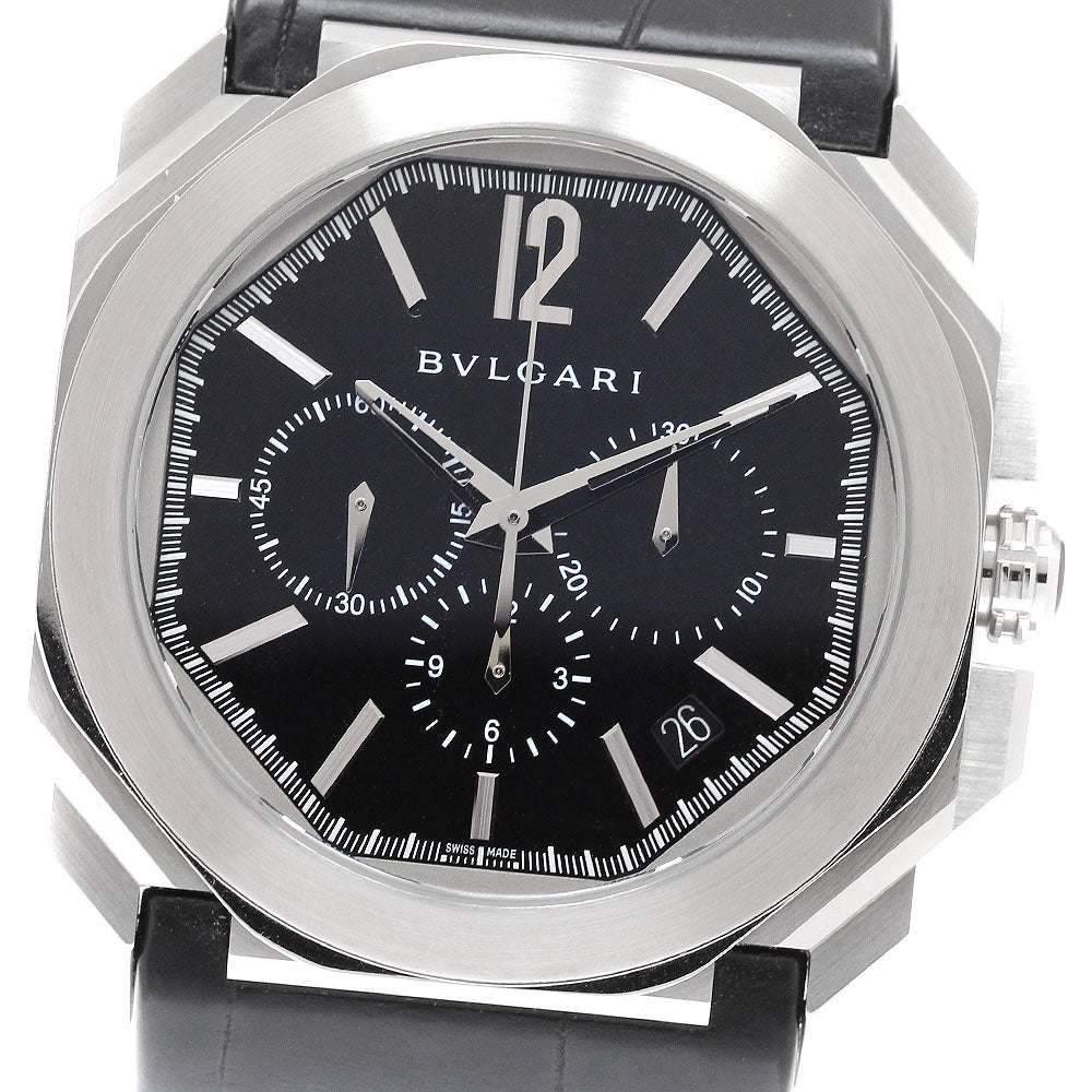 BVLGARI Oct Verocissimo BGO41SCH Chronograph black Dial Automatic Men's Watch_935797
