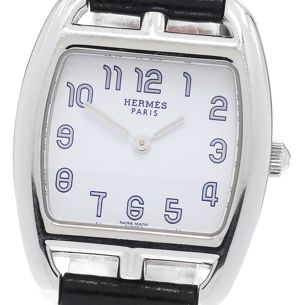 HERMES Cape Cod Tonneau CT1.210 white Dial Quartz Ladies Watch_935807