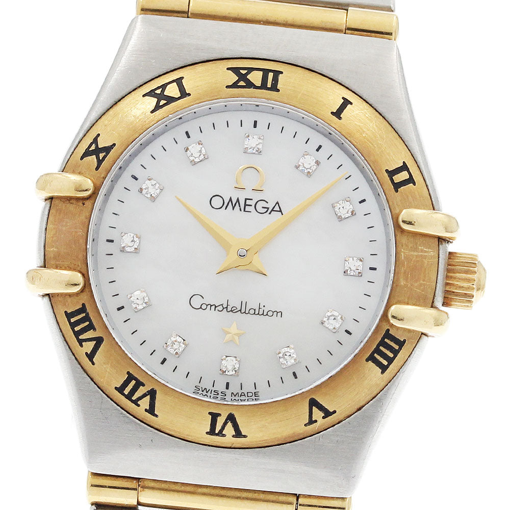 OMEGA Constellation 1262.75 12P Diamond full bar White shell Dial Quartz Ladies Watch_935836
