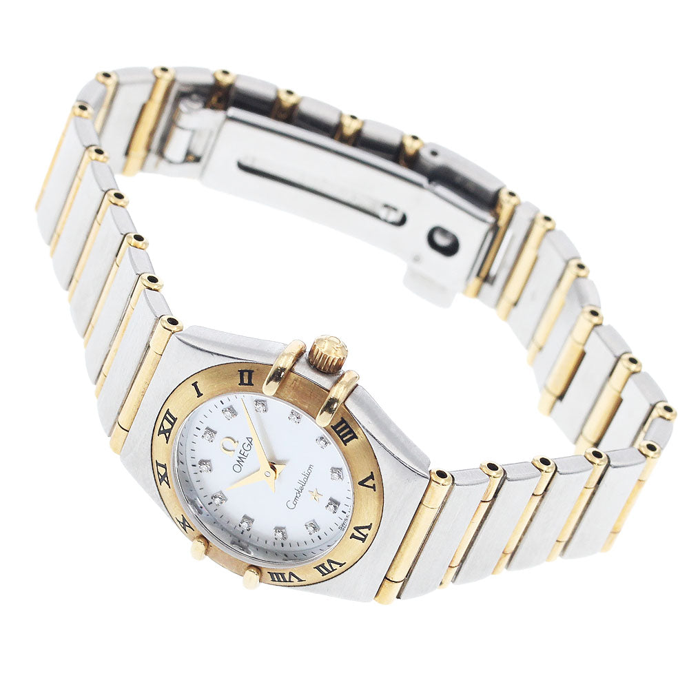 OMEGA Constellation 1262.75 12P Diamond full bar White shell Dial Quartz Ladies Watch_935836