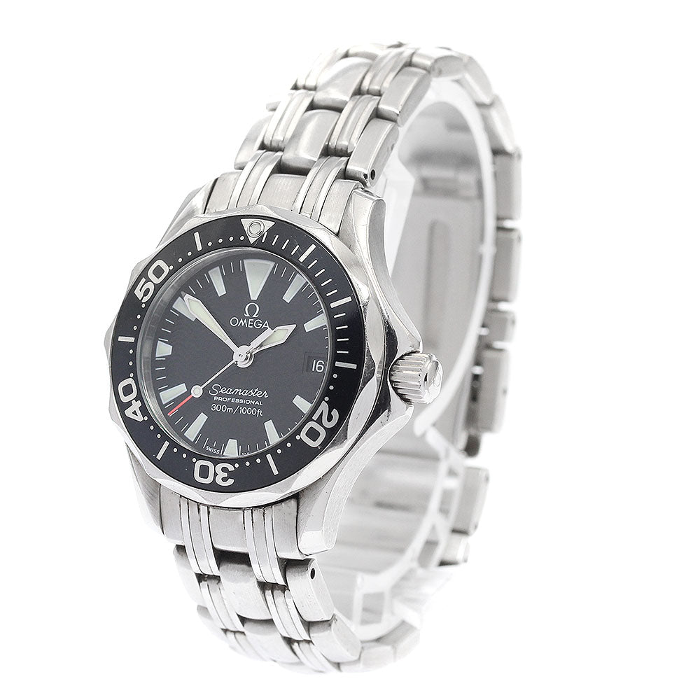 OMEGA Seamaster300 2282.50 Date black Dial Quartz Ladies Watch_935850