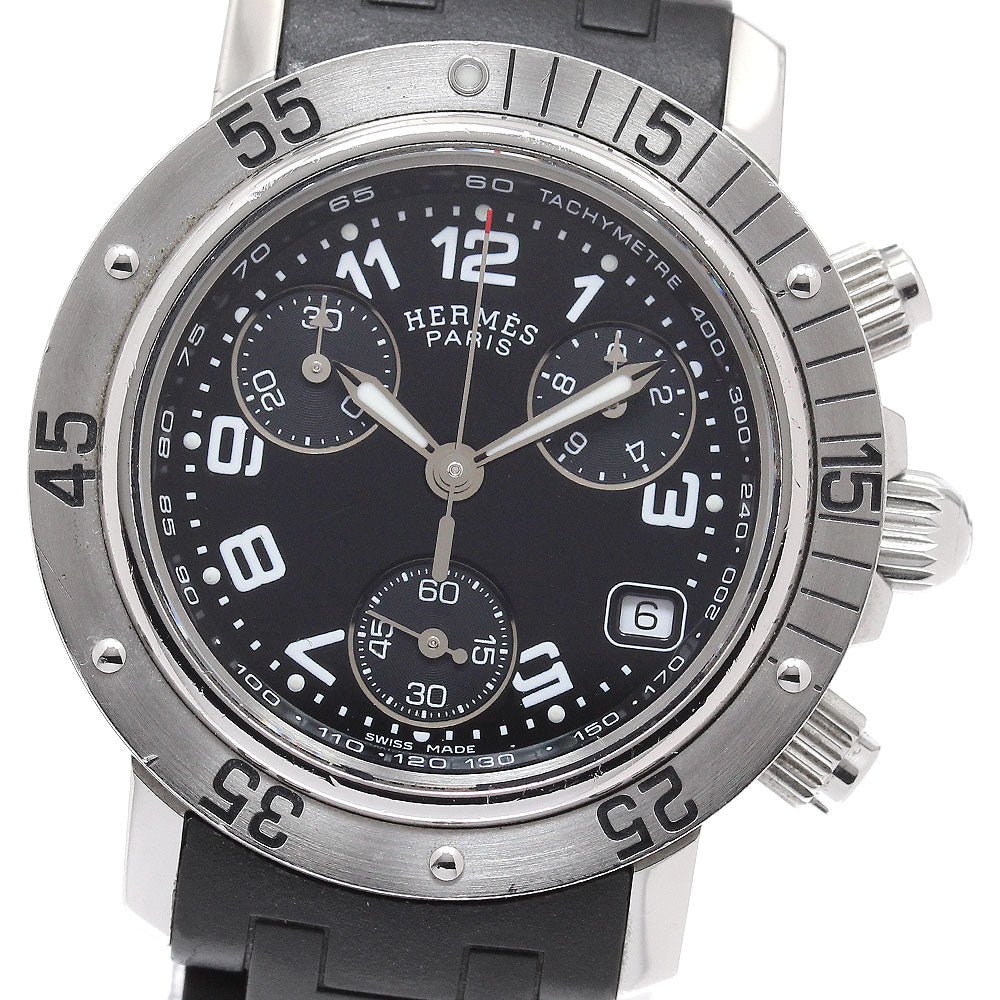 HERMES Clipper diver CL2.315 Chronograph black Dial Quartz Ladies Watch_935865