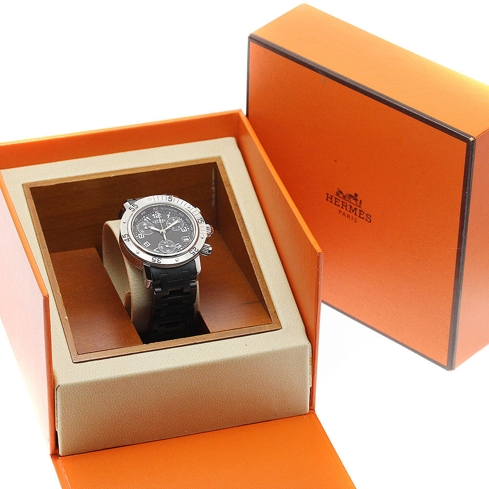 HERMES Clipper diver CL2.315 Chronograph black Dial Quartz Ladies Watch_935865