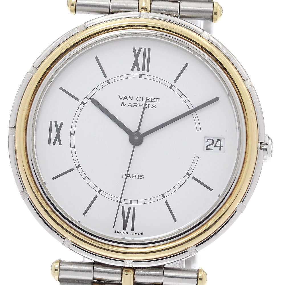Van Cleef & Arpels La collection YG2 tone date white Dial Quartz Men's_935912