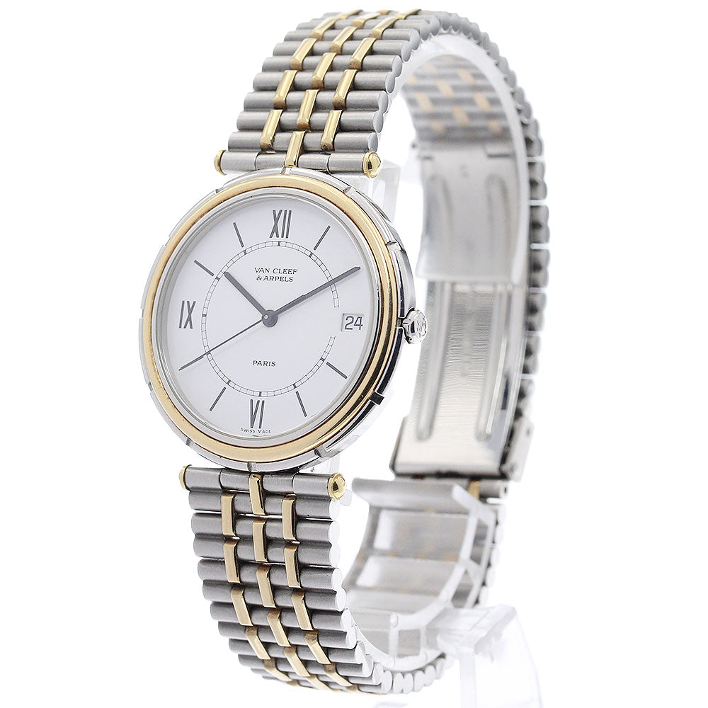 Van Cleef & Arpels La collection YG2 tone date white Dial Quartz Men's_935912