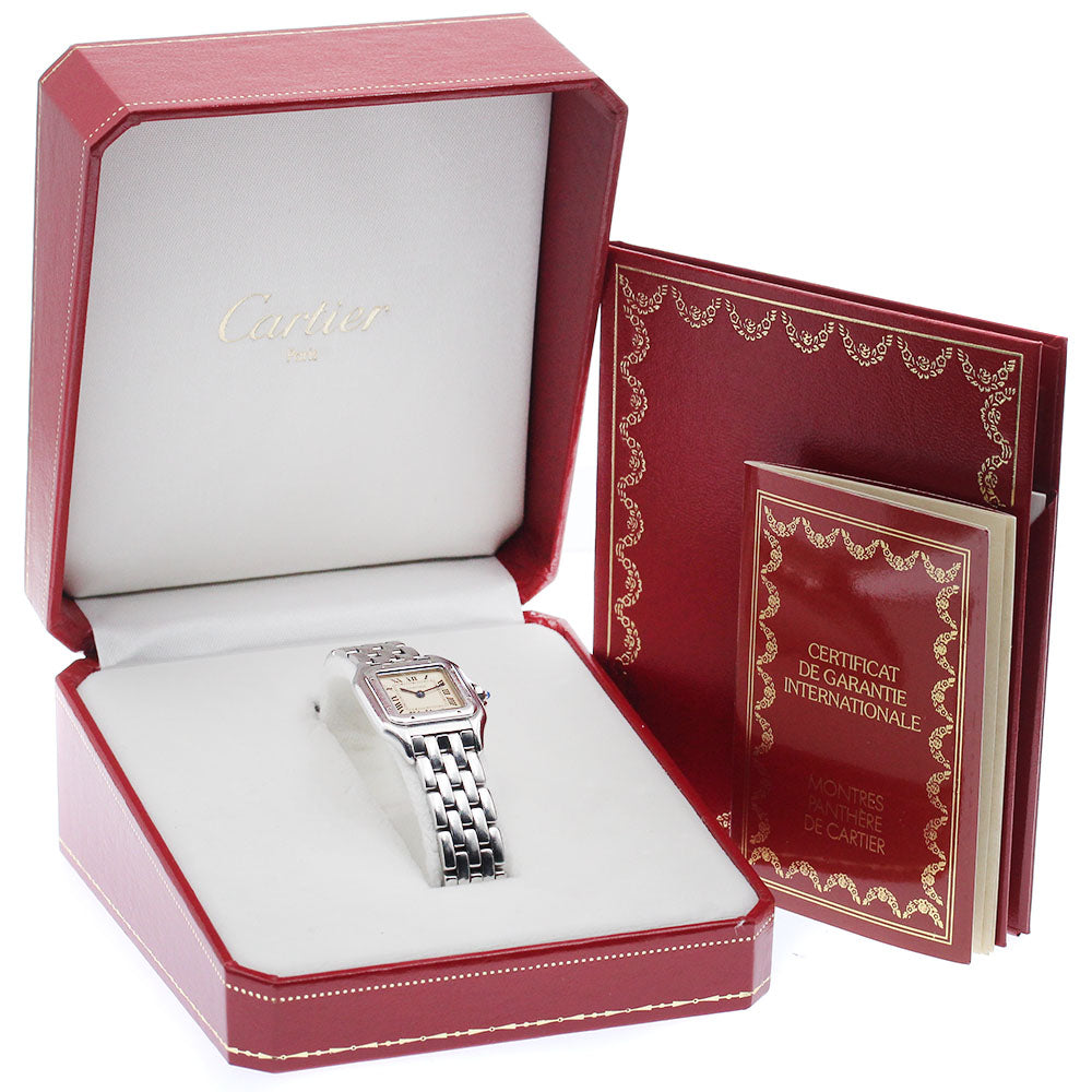 CARTIER PANTHERESM W25033P5 beige Dial Quartz Ladies Watch_935923
