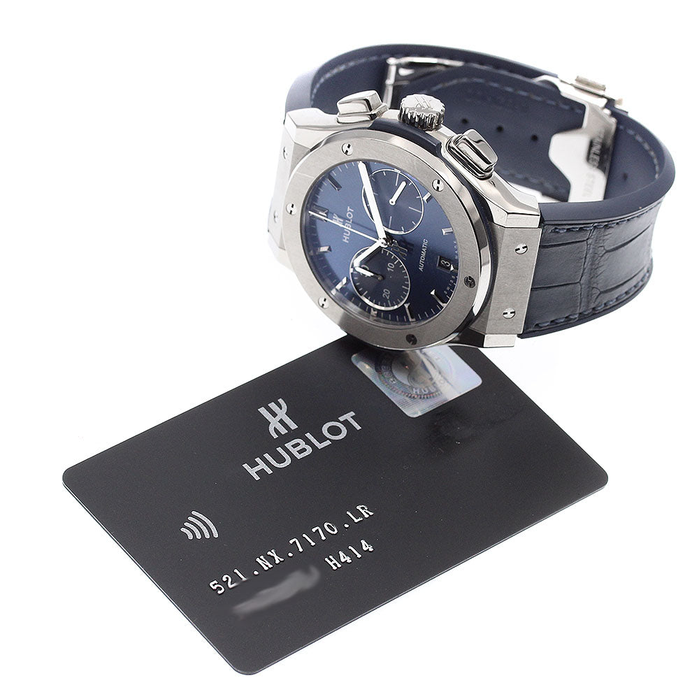 HUBLOT Classic fusion 521.NX.7170.LR Date Chronograph Navy Dial Automatic Men's Watch_935934
