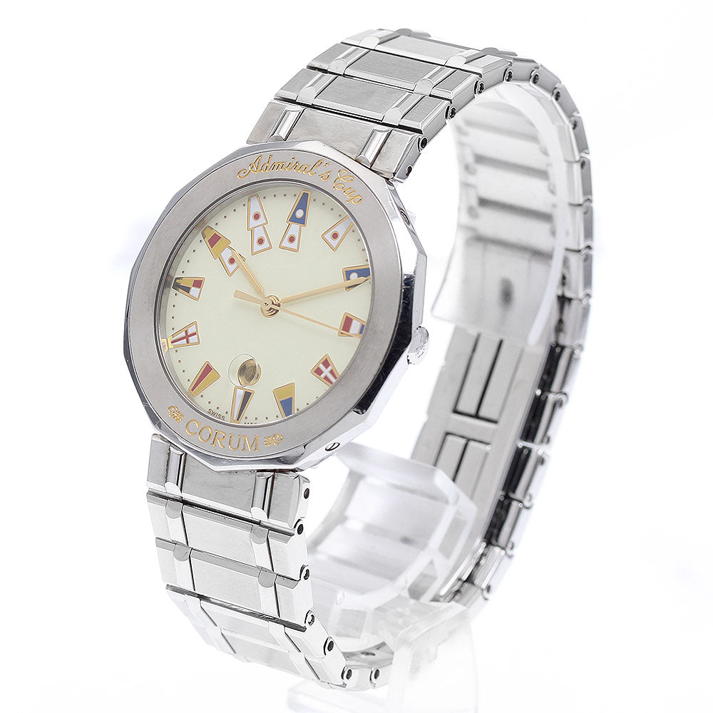 CORUM Admirals cup 99.810.20 V550 Date white Dial Quartz Men's Watch_935973