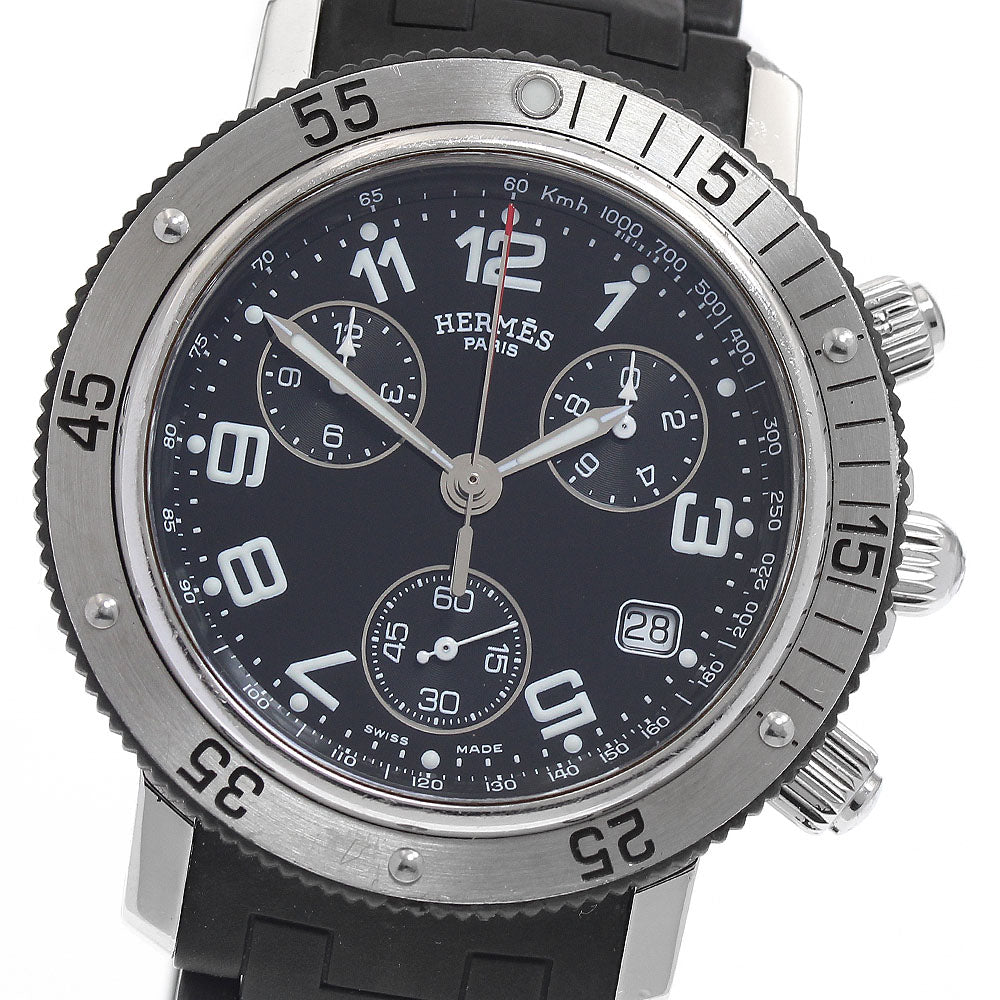 HERMES Clipper diver CL2.915 Chronograph black Dial Quartz Men's Watch_936011