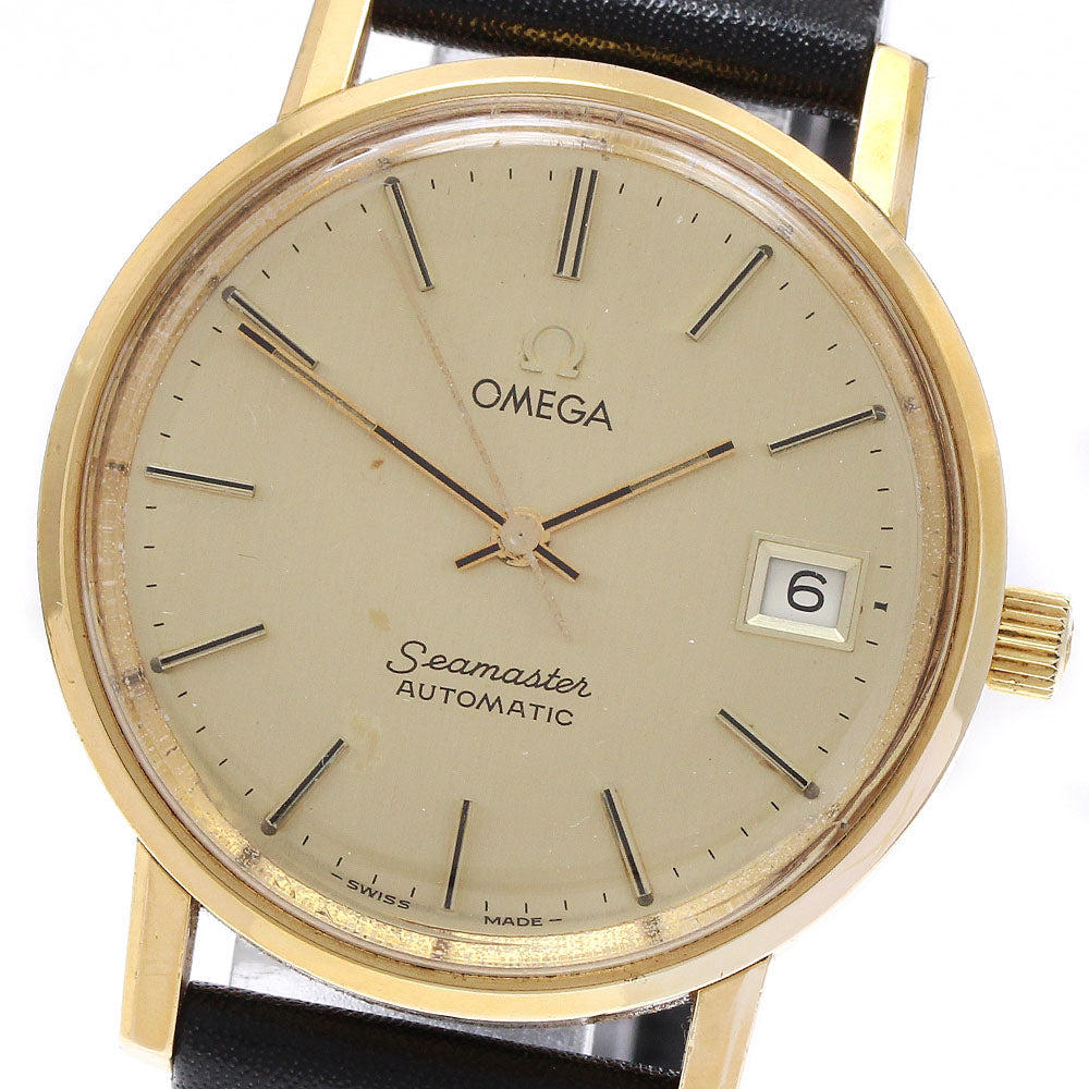 OMEGA Seamaster 166.0202 Date cal.1010 Gold Dial Automatic Men's Watch_936013