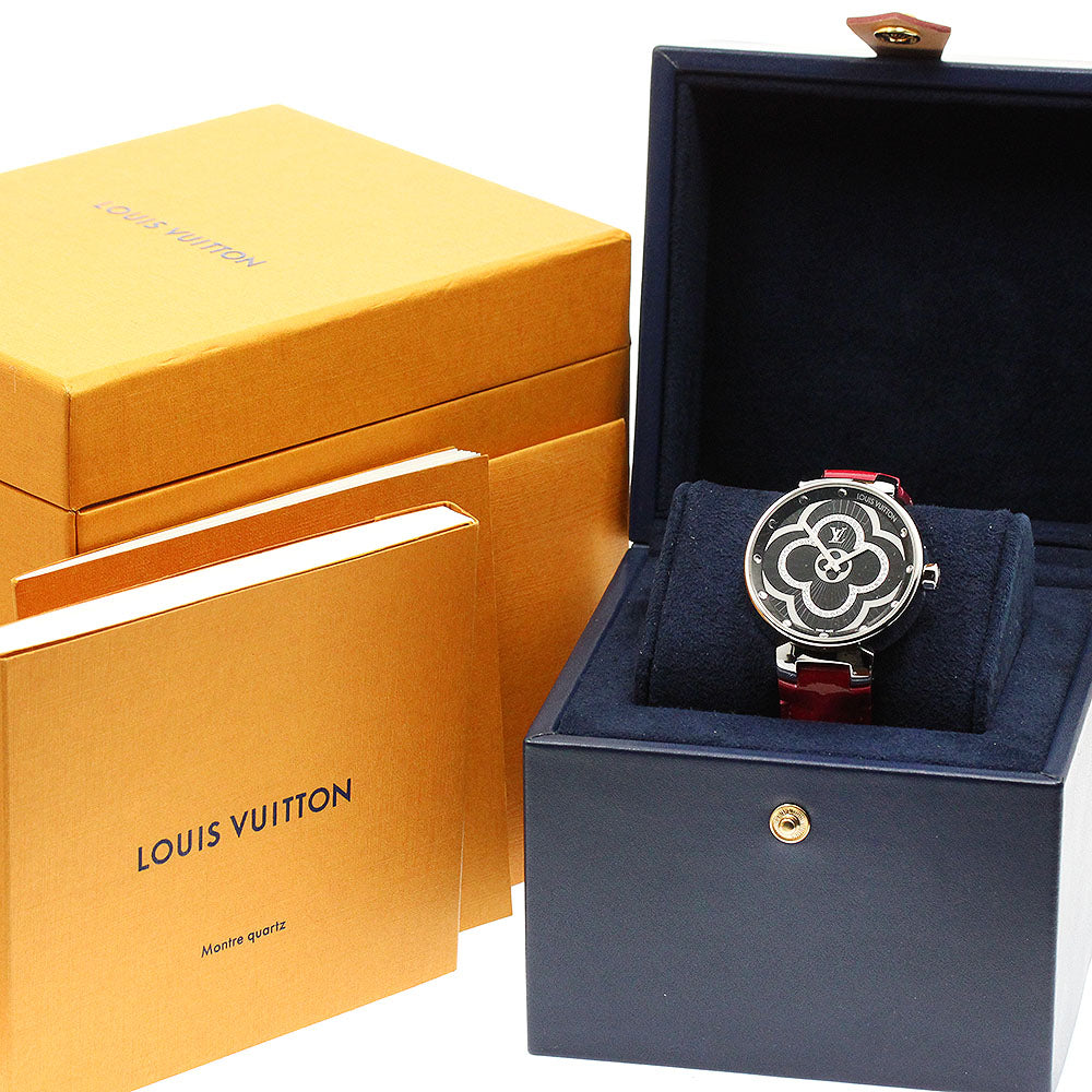 LOUIS VUITTON Tambour Moon Divine QA020 diamond black Dial Quartz Ladies_936037