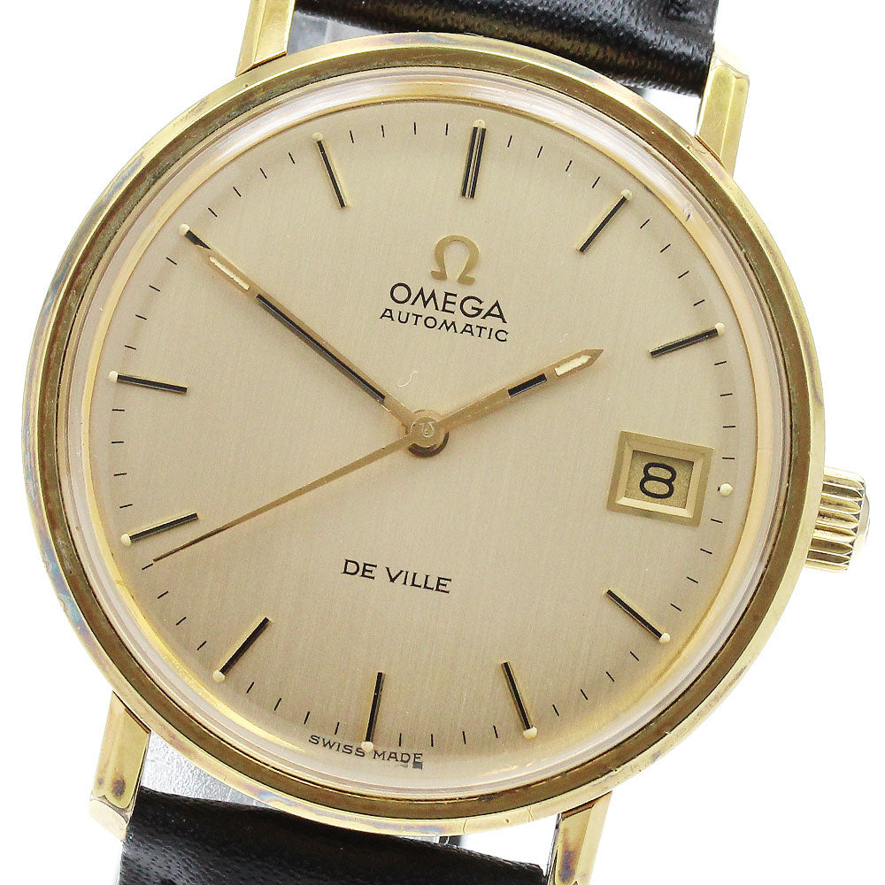 OMEGA De Ville cal.1002 166.0086 Date gold Dial Automatic Men's Watch_936044