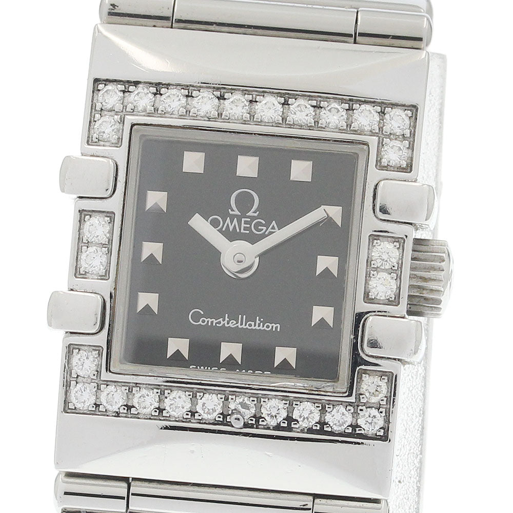 OMEGA Constellation Quadra 1537.51 Diamond Bezel black Dial Quartz Ladies_936051