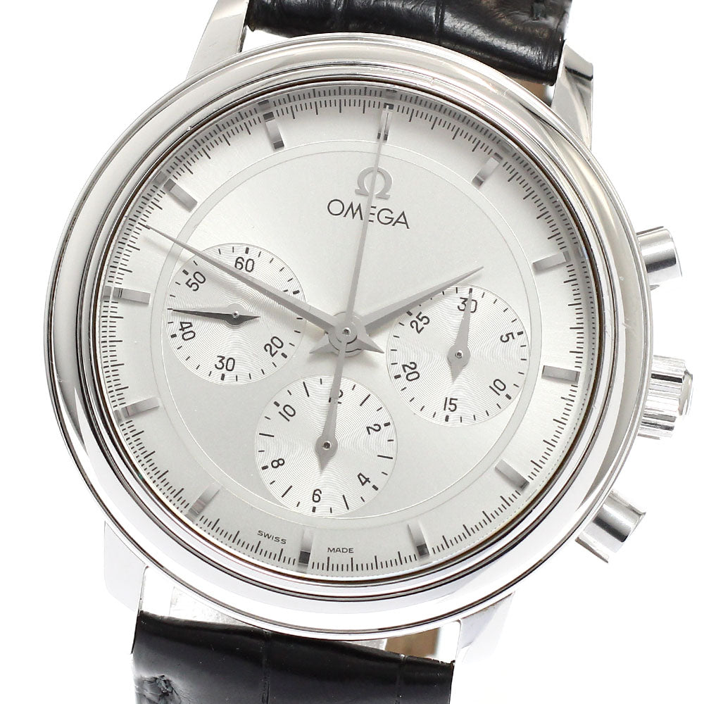 OMEGA De Ville Prestige 4840.31 Chronograph Silver Dial Hand Winding Men's Watch_936063