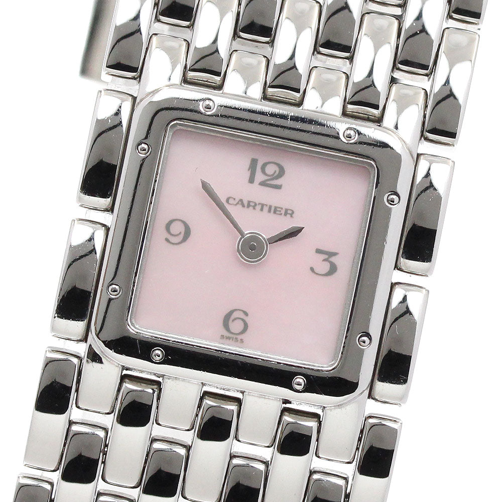 CARTIER PANTHERE Ryuban W61003T9 Pink shell dial Pink shell Dial Quartz Ladies Watch_936066