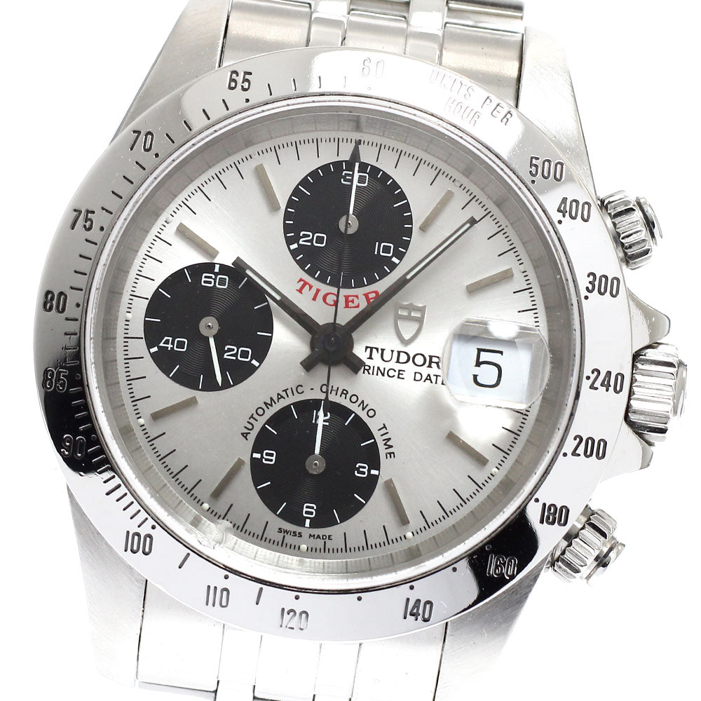 TUDOR Prince Date Chrono Time 79280P Silver / Black Dial Automatic Men's_936074