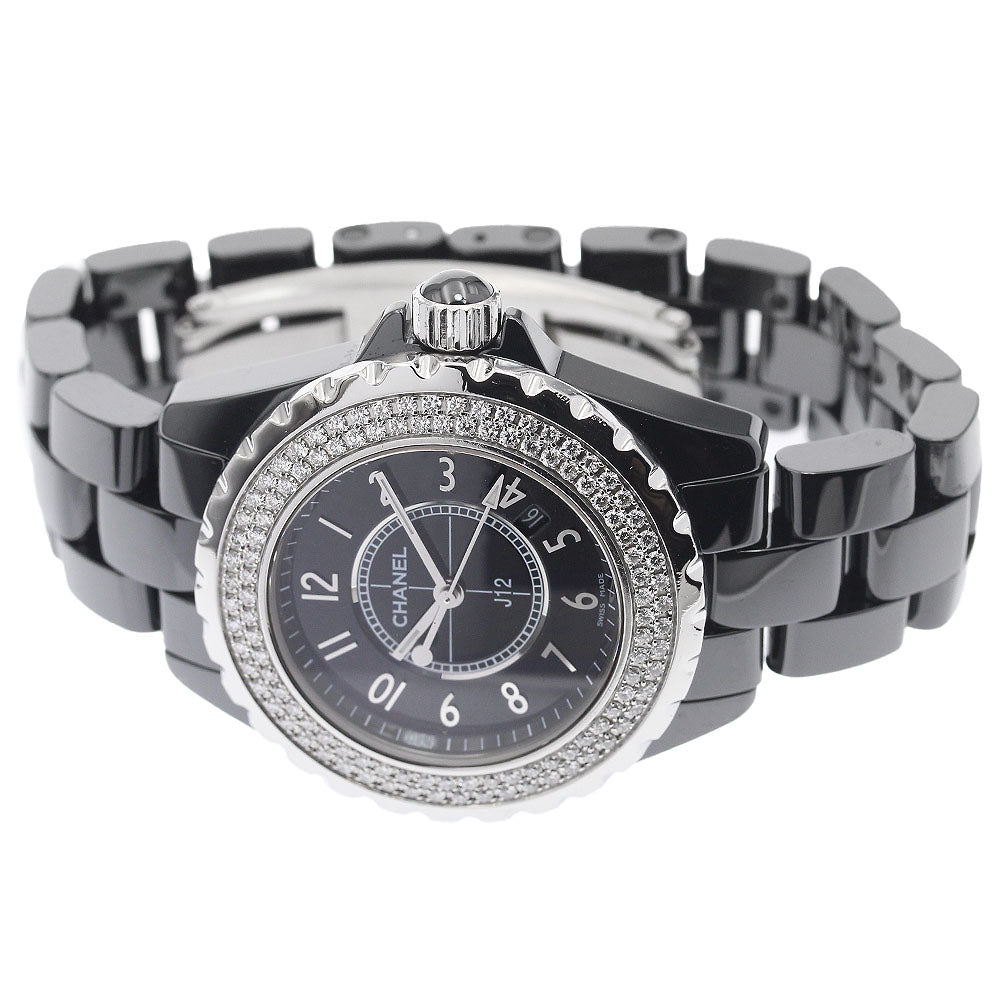 CHANEL J12 H0949 black ceramic diamond bezel black Dial Quartz Ladies_936080