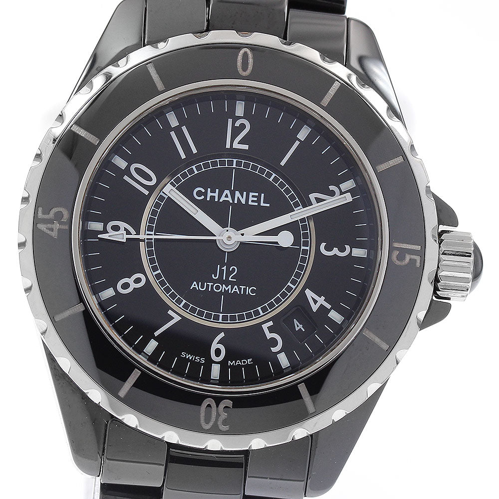 CHANEL J12 H0685 Black Ceramic 38MM Date black Dial Automatic Men's Watch_936087