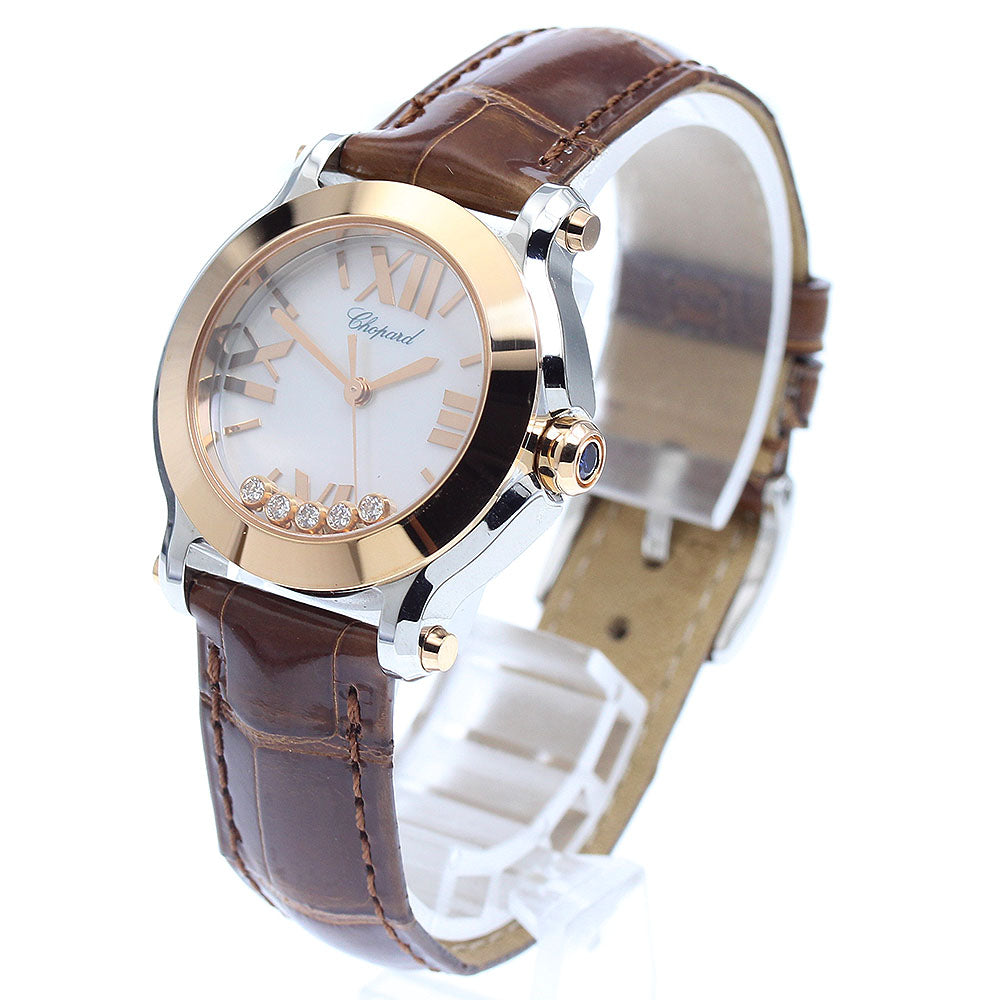 Chopard Happy sports 27/8509-6002 5P diamond White shell Dial Quartz Ladies Watch_936107