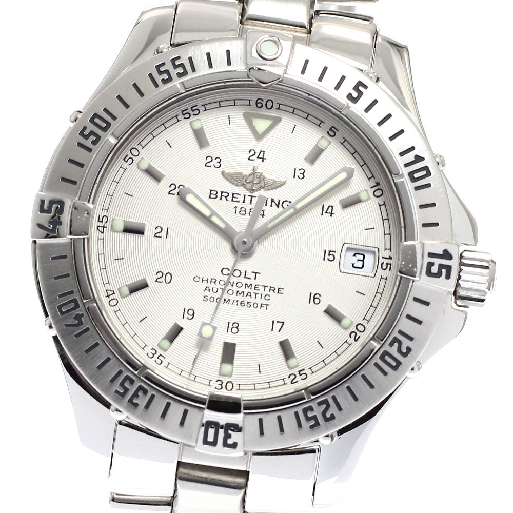 BREITLING Colt Ocean A17350 Date Silver Dial Automatic Men's Watch_936110