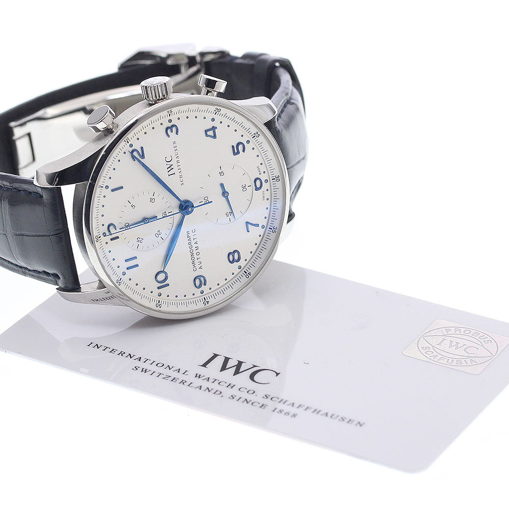 IWC SCHAFFHAUSEN Portugese IW371446 Chronograph Silver Dial Automatic Men's Watch_936181