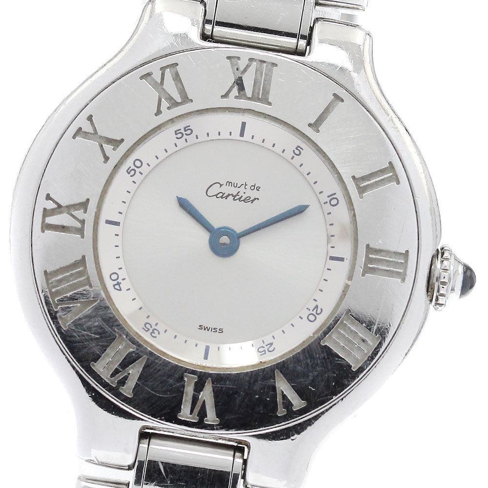 CARTIER Must21 Vantian W10109T2 Silver Dial Quartz Ladies Watch_936194