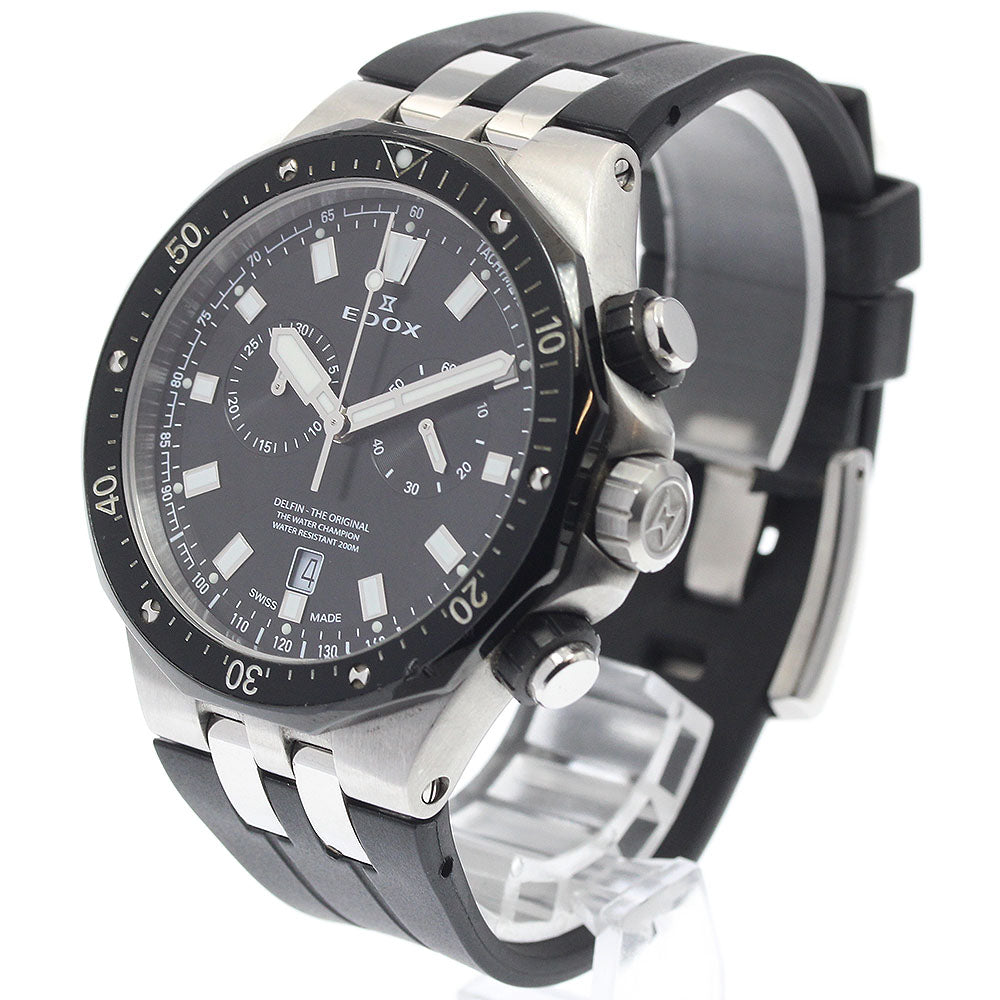 EDOX Delphin 10109 Chronograph black Dial Quartz Men's Watch_936218
