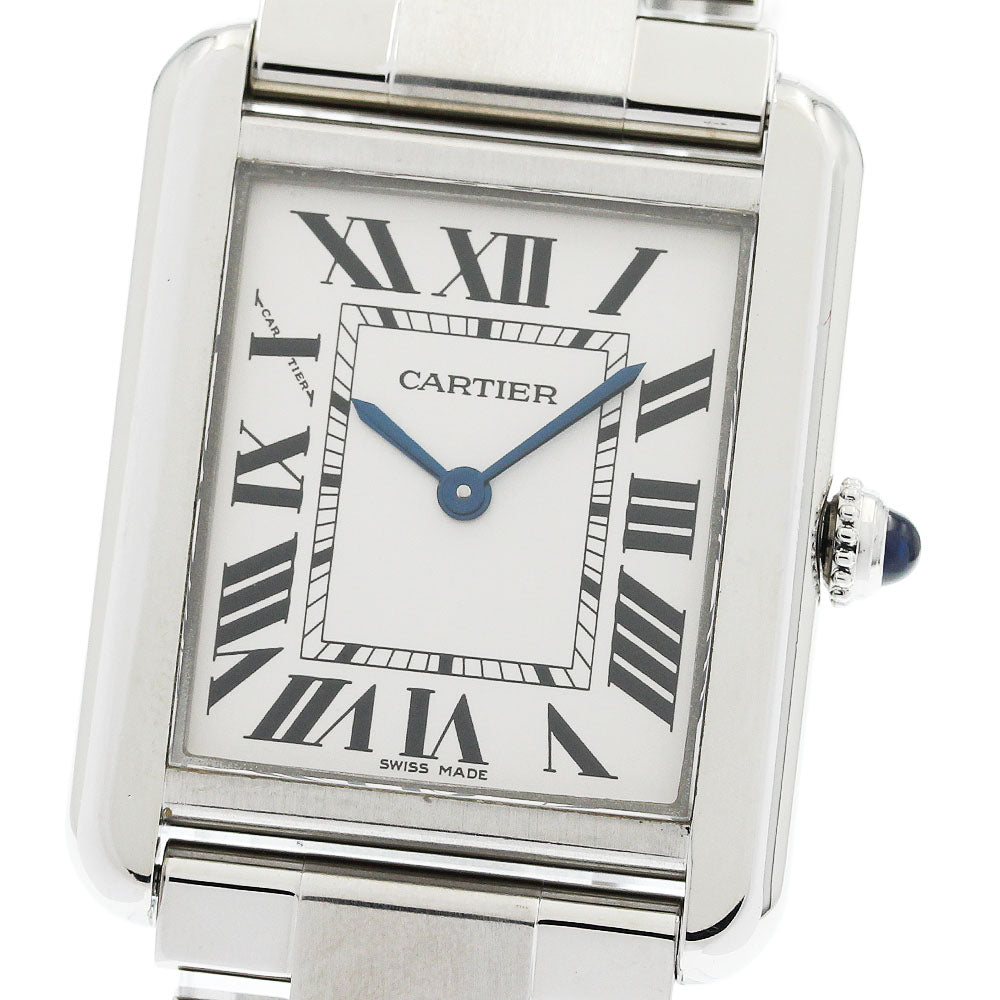 CARTIER Tank solo SM W5200013 Silver Dial Quartz Ladies Watch_936223