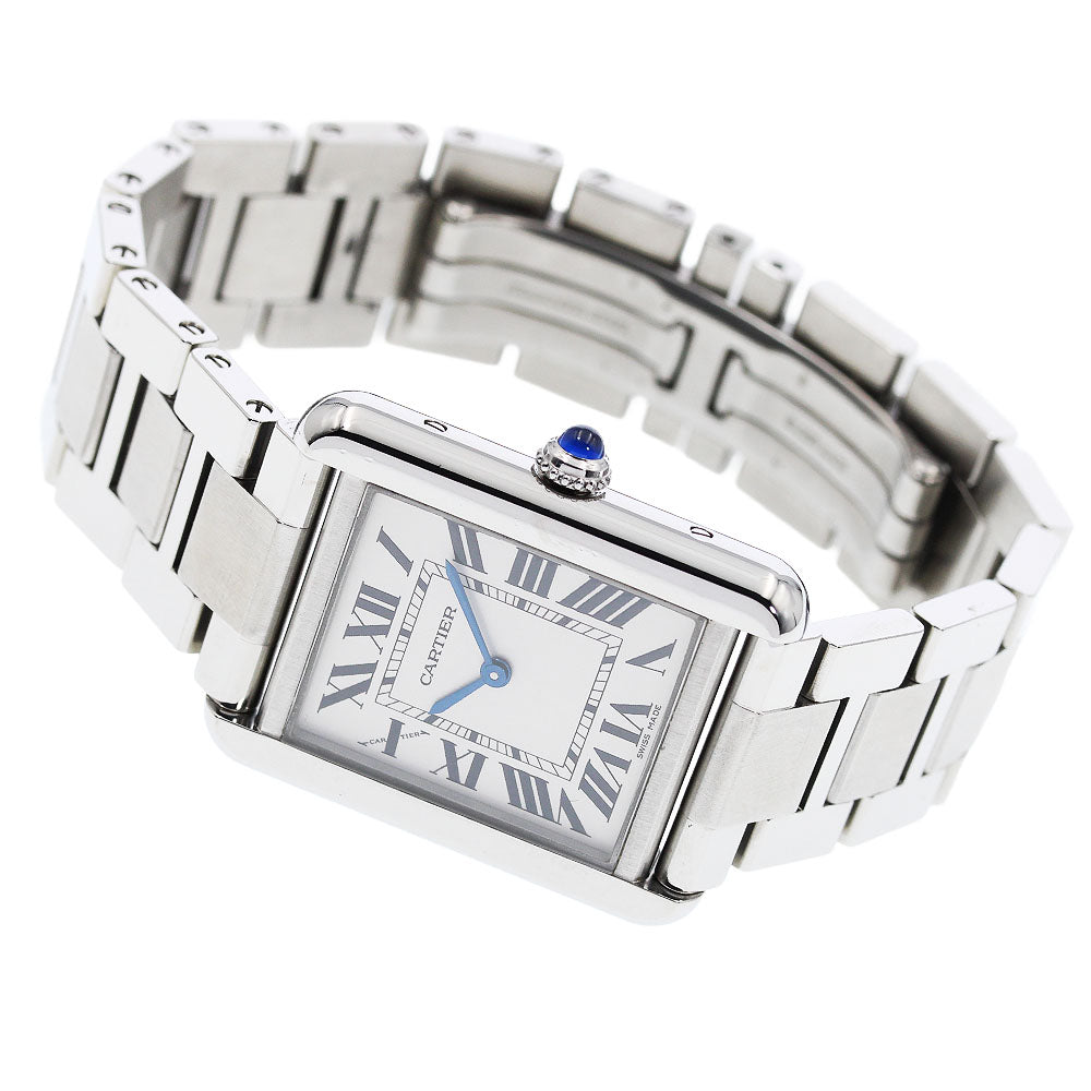 CARTIER Tank solo SM W5200013 Silver Dial Quartz Ladies Watch_936223