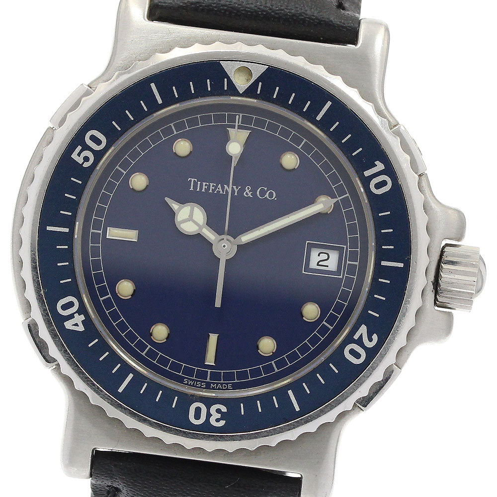 TIFFANY&Co. Diver M0710 Date Navy Dial Quartz Men's Watch_936263